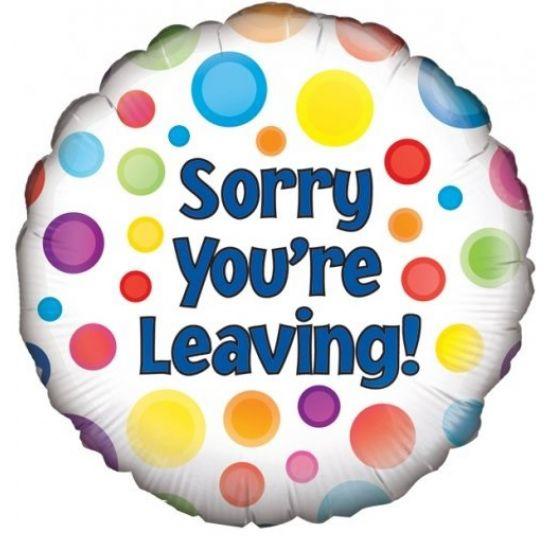 Sorry You're Leaving Spots Foil Balloon - Party Affair