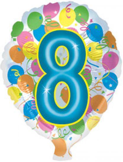 No 8 'Balloon Shaped' Foil Balloon - Party Affair