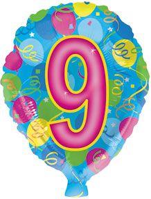 No 9 'Balloon Shaped' Foil Balloon - Party Affair