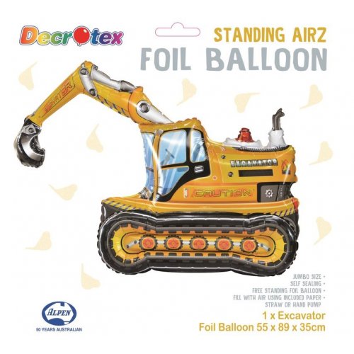 Excavator Standing Airz Foil Balloon