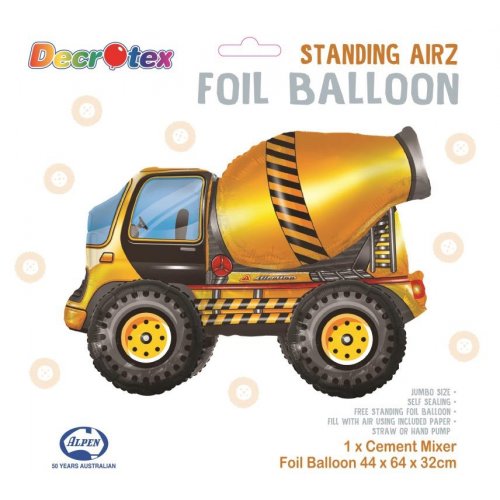 Cement Mixer Standing Airz Foil Balloon