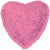 Prismatic Patterned Pink Heart Foil Balloon