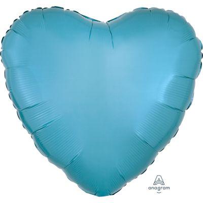 Caribbean Blue Heart Shape Foil Balloon - Party Affair