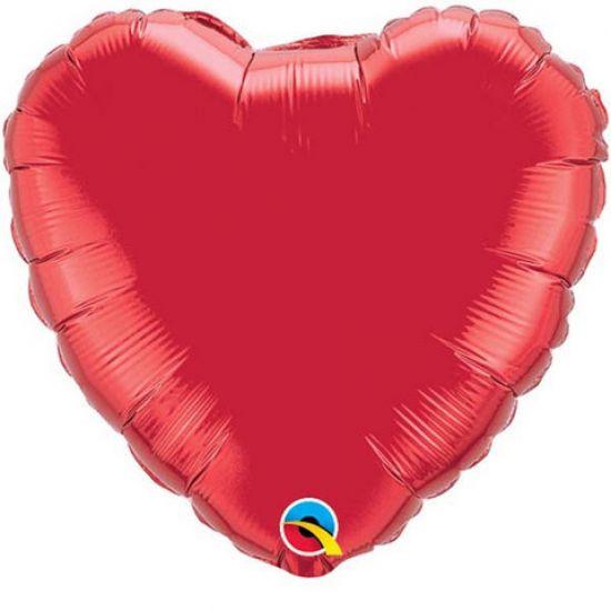 Jumbo Ruby Red Heart Foil Balloon Shape - Party Affair