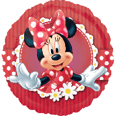 Red Minnie Mouse With Daisies Foil Balloon - Party Affair