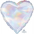 Iridescent White Heart Shape Foil Balloon