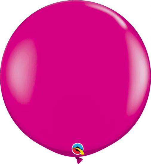 Jumbo 90cm Wildberry Round Latex Helium Balloon