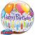 Birthday Balloons & Candles Plastic Bubble Balloon