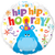 Hip Hip Hooray Hippo Foil Balloon
