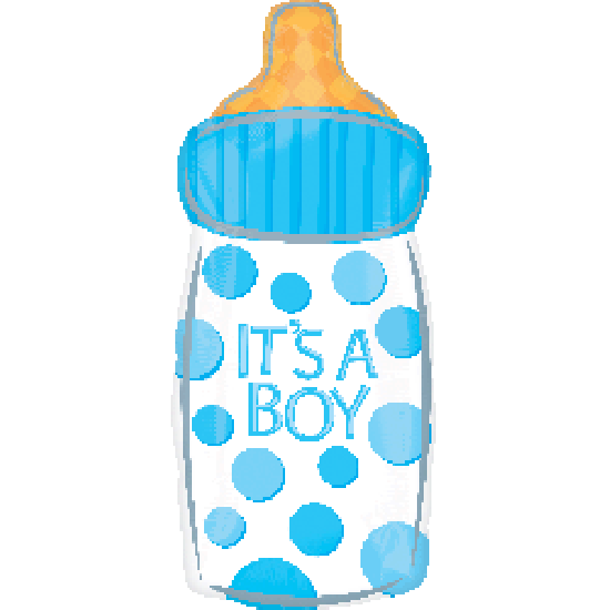 It's A Boy Bottle Foil Balloon Shape