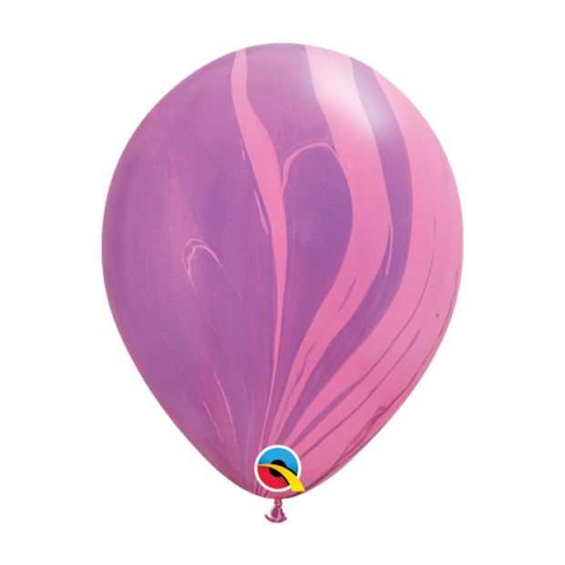 Pink And Violet Agate Helium Latex Balloon