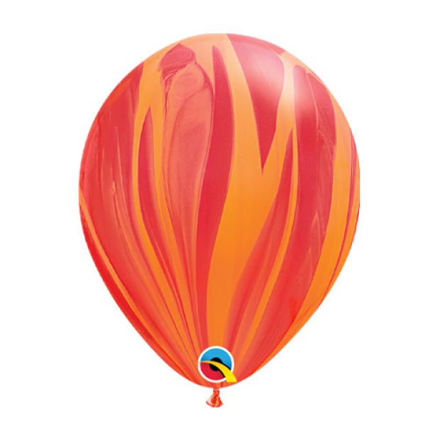Red And Orange Agate Helium Latex Balloon