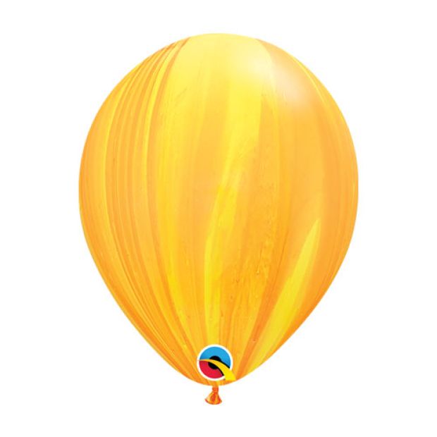 Yellow And Orange Agate Helium Latex Balloon