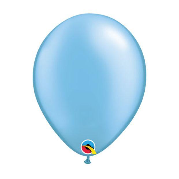Pearl Azure Blue Latex Helium Balloon - Party Affair