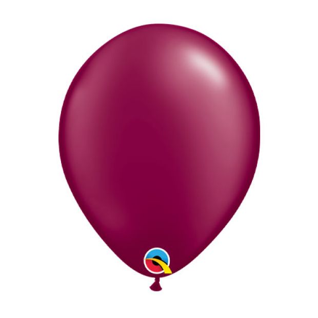 Pearl Burgundy Latex Helium Balloon
