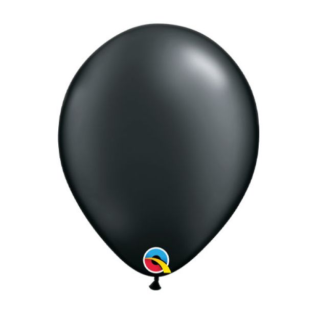 Pearl Onyx Black Latex Helium Balloon