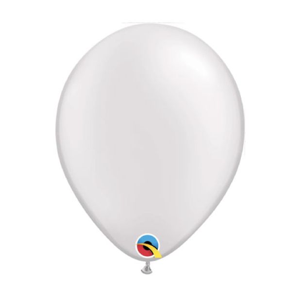 Pearl White Latex Helium Balloon