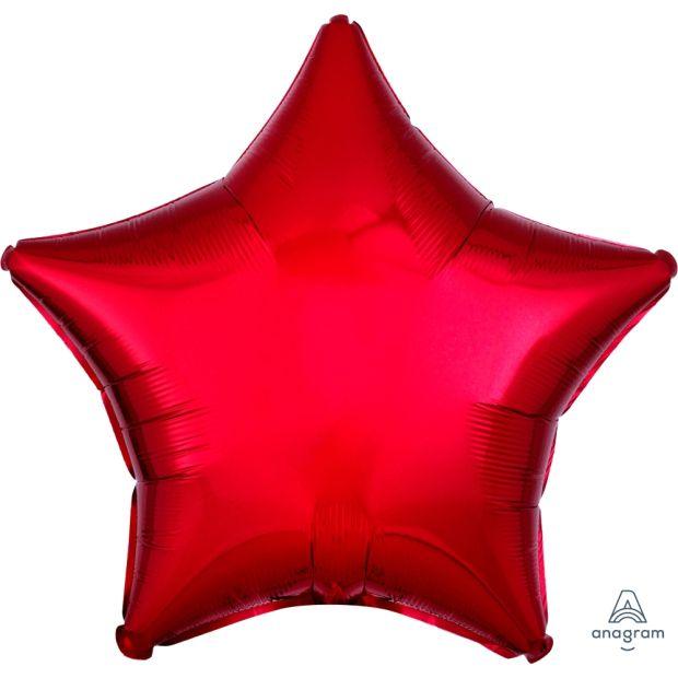Metallic Red Star Foil Balloon - Party Affair