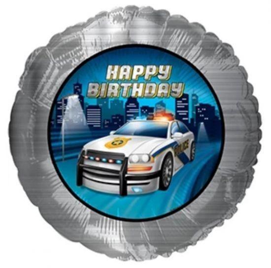 Police Party Happy Birthday Foil Balloon - Party Affair
