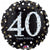 Holographic Sparkling 40 Happy Birthday Foil Balloon