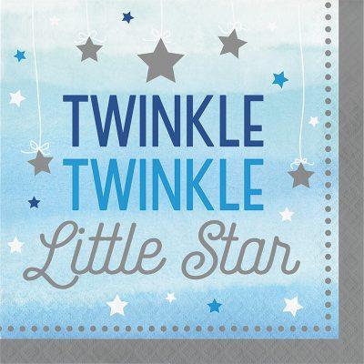 Twinkle Twinkle Little Star Blue Lunch Serviettes - Party Affair