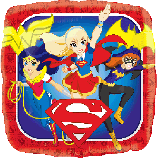 DC Super Hero Girls Square Foil Balloon