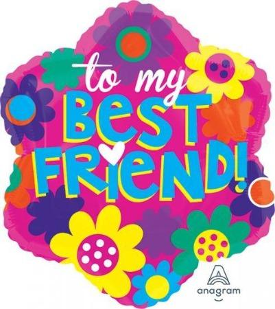 To My Best Friend! Neon Plastic Balloon - Party Affair