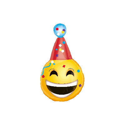 Birthday Emoji Junior Foil Balloon Shape