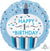 Blue 1st Birthday Cupcake Foil Balloon 