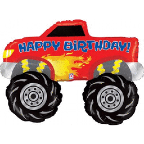 Monster Truck Birthday Foil Balloon Shape - Party Affair