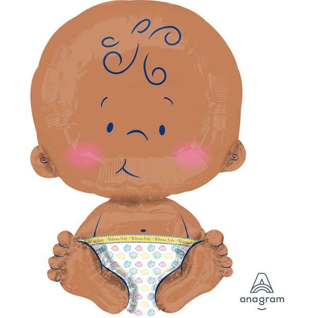 Olive Sitting Baby Foil Balloon Shape - Party Affair