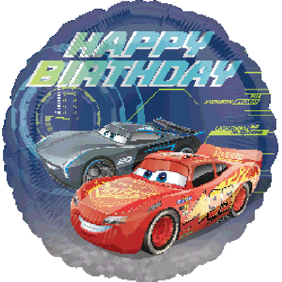 Disney Cars 3 Happy Birthday Foil Balloon - Party Affair