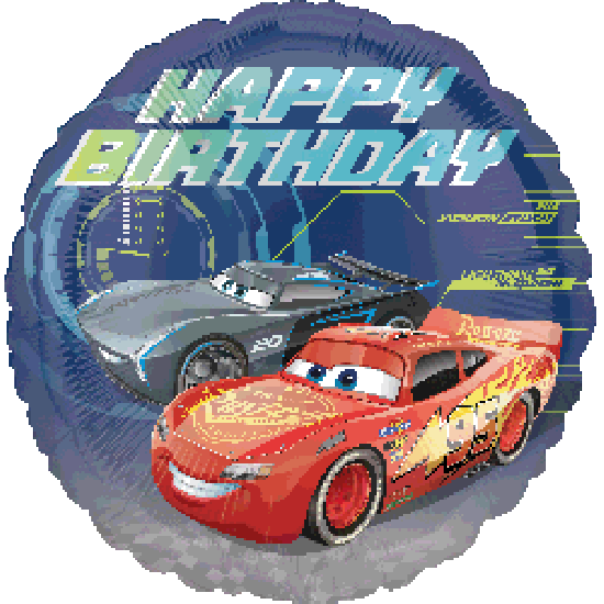 Disney Cars 3 Happy Birthday Foil Balloon