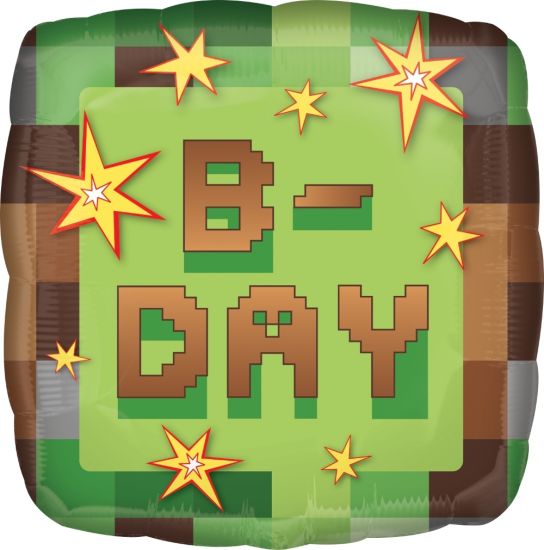 Minecraft TNT B-Day Foil Balloon