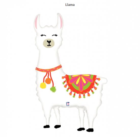 Llama With Pompoms Foil Balloon Shape - Party Affair