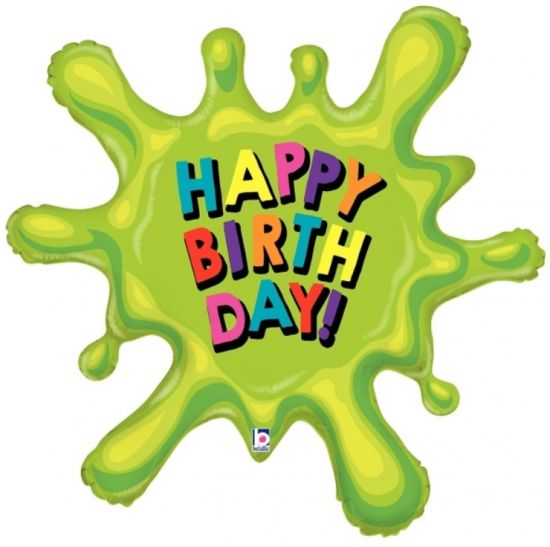 Birthday Splat Foil Balloon Shape