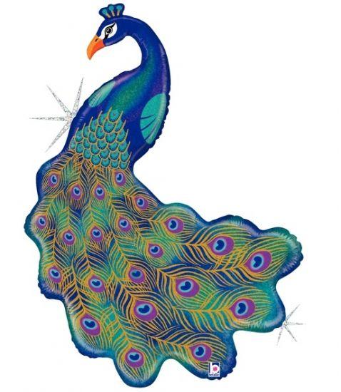 Glitter Peacock Foil Balloon Shape - Party Affair