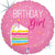 Birthday Cake Girl Holographic Foil Balloon