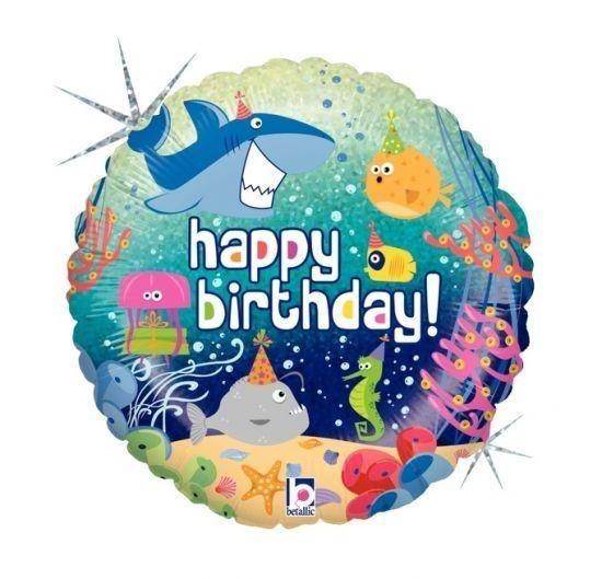 Ocean Happy Birthday Foil Balloon - Party Affair