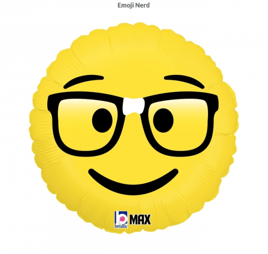 Smiling Emoji Nerd Foil Balloon - Party Affair