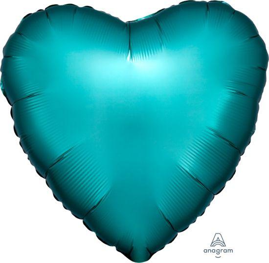 Satin Luxe Jade Heart Shape Foil Balloon - Party Affair