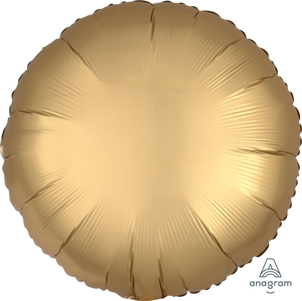 Satin Luxe Gold Sateen Round Foil Balloon - Party Affair