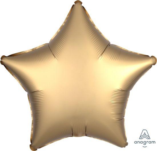 Satin Luxe Gold Sateen Star Foil Balloon - Party Affair