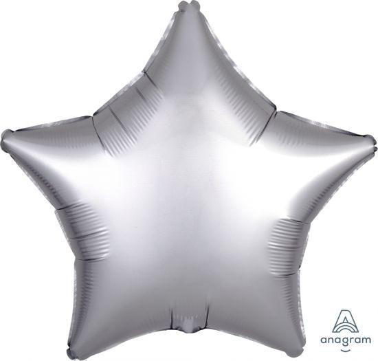 Satin Luxe Platinum Star Foil Balloon - Party Affair