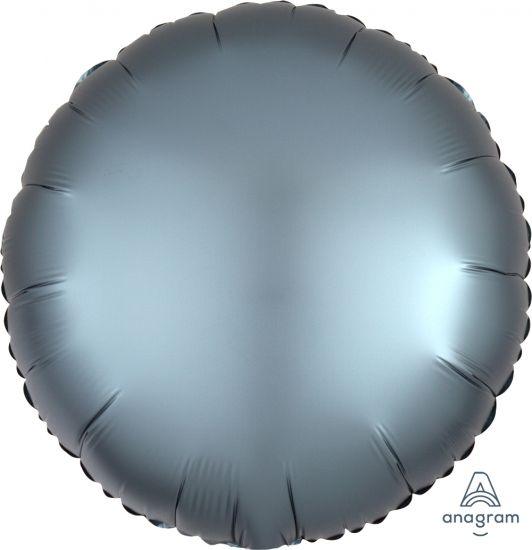 Blue Steel Satin Luxe Round Foil Balloon - Party Affair
