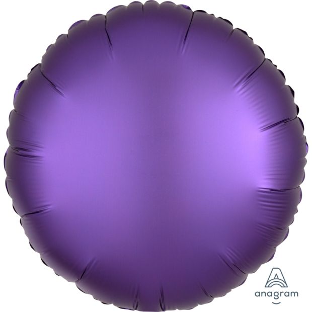 Satin Luxe Purple Royale Round Foil Balloon