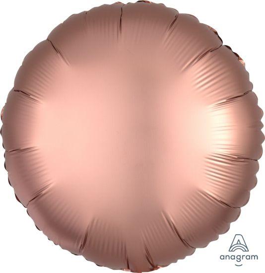 Satin Luxe Rose Copper Round Foil Balloon - Party Affair