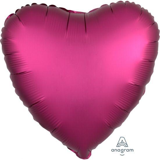 Satin Luxe Pomegranate Heart Shape Foil Balloon - Party Affair