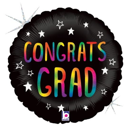 Rainbow Congrats Grad Foil Balloon