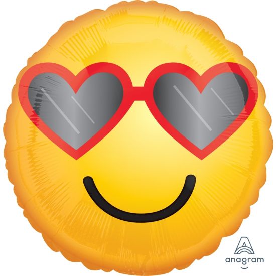 Emoji Heart Sunglasses Foil Balloon